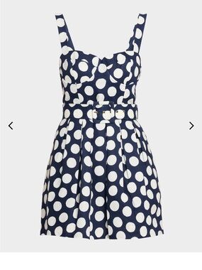 Cara Cara Navy and White Polka Dot Midi Dress